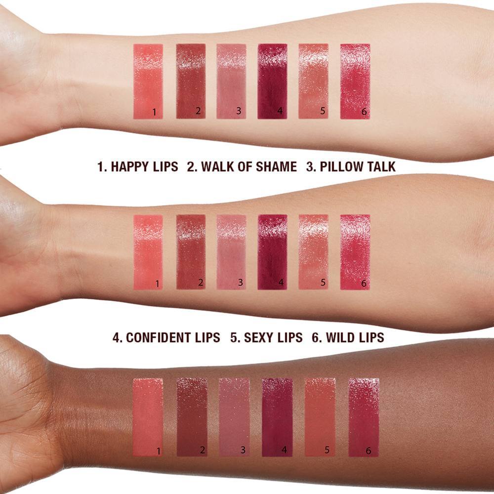  مقایسه سواچ رنگ‌های Superstar Lips روی سه تناژ پوست 