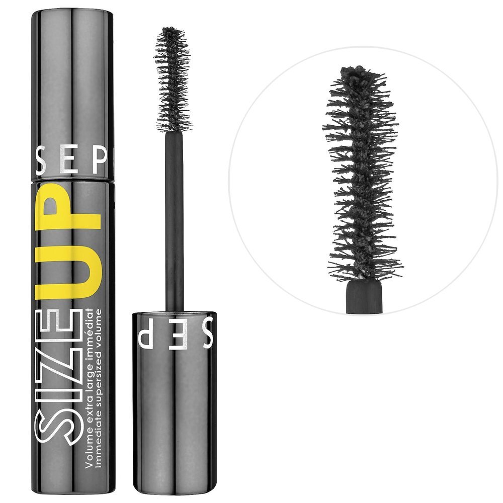 ریمل حجمدهنده سفورا Size Up رنگ Black همراه نمای برس