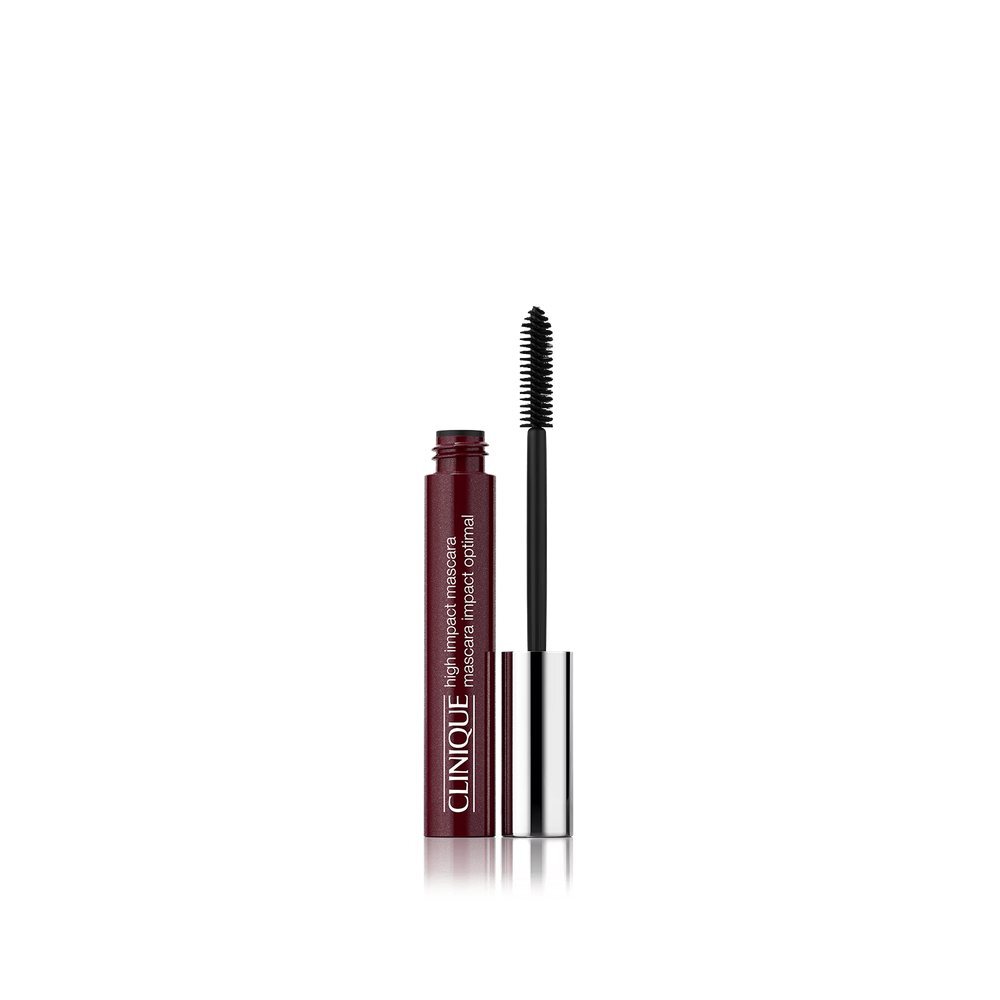 ریمل کلینیک High Impact رنگ Black Honey همراه برس روی زمینه سفید