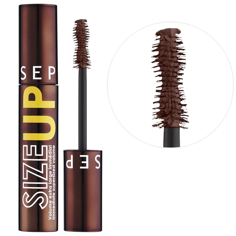 ریمل حجمدهنده سفورا Size Up رنگ Brown همراه نمای برس