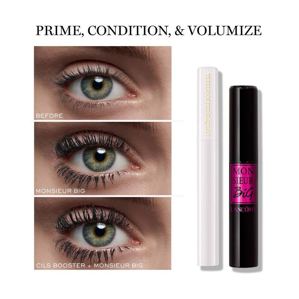  مقایسه مژه با ریمل بیگ موسیو و پرایمر Cils Booster لانکوم 